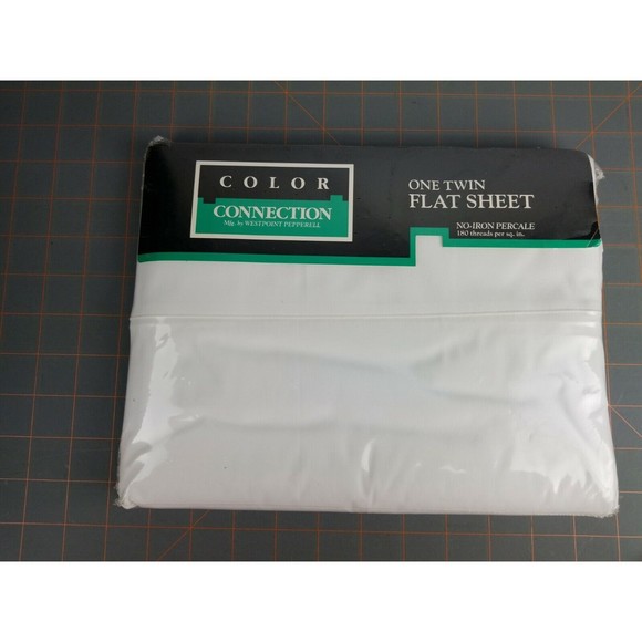 VINTAGE COLOR CONNECTION WESTPOINT White PEPPERELL TWIN XL TWIN SHEET 66X96 - Picture 4 of 8